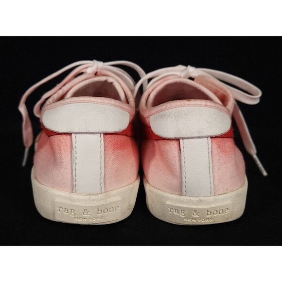 Rag and Bone Canvas Court Sneakers Size 37 US 7 Womens White and Red $150 - Picture 4 of 8